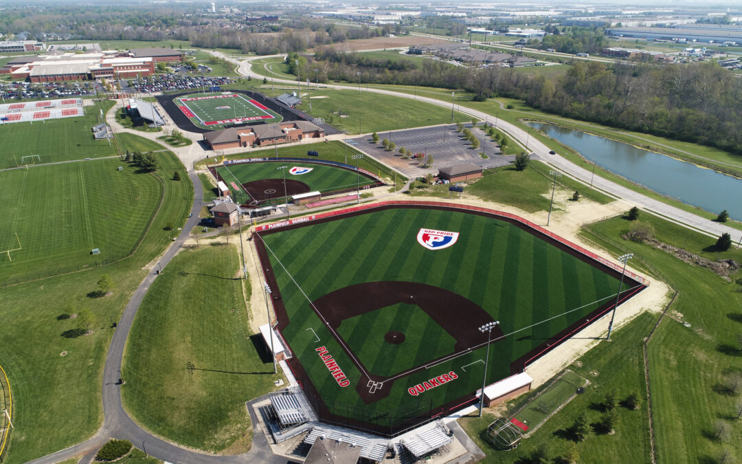 Plainfield High School Softball/Baseball Diamonds – Drone Flight